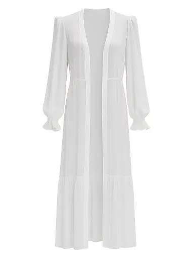 PatBo Women's Sunstone Chiffon Long Robe - Off White - Size XL | Thumbnail 1 PatBo Women's Sunstone Chiffon Long Robe - Off White - Size XL | Thumbnail 1