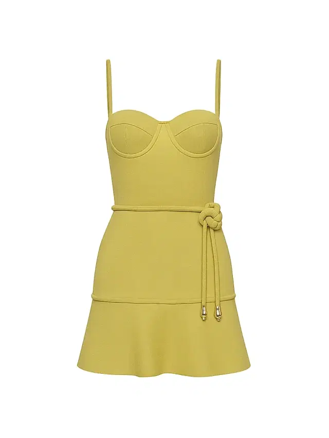 Women's Jade Knit Sleeveless A-Line Minidress - Green