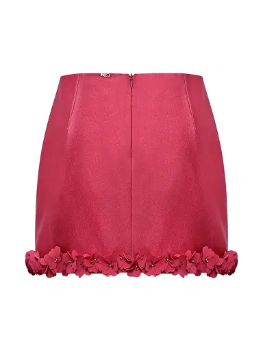 PatBo Women's Sunstone Floral-Appliqué Satin Miniskirt | Thumbnail 3 PatBo Women's Sunstone Floral-Appliqué Satin Miniskirt | Thumbnail 3