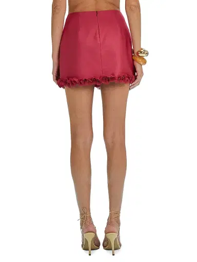PatBo Women's Sunstone Floral-Appliqué Satin Miniskirt | Thumbnail 5 PatBo Women's Sunstone Floral-Appliqué Satin Miniskirt | Thumbnail 5