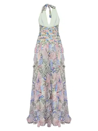 PatBo Women's Seaweed Printed Halterneck Maxi Dress - Off White - Size Large | Thumbnail 2 PatBo Women's Seaweed Printed Halterneck Maxi Dress - Off White - Size Large | Thumbnail 2