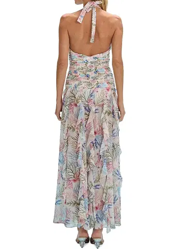 PatBo Women's Seaweed Printed Halterneck Maxi Dress - Off White - Size Large | Thumbnail 6 PatBo Women's Seaweed Printed Halterneck Maxi Dress - Off White - Size Large | Thumbnail 6
