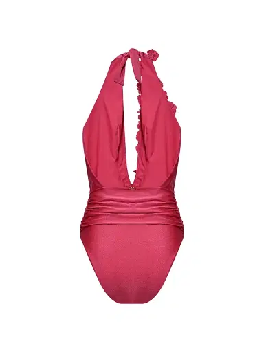 PatBO Women's Sunstone Plunge One-Piece Swimsuit - Dark Pink | Thumbnail 2 PatBO Women's Sunstone Plunge One-Piece Swimsuit - Dark Pink | Thumbnail 2