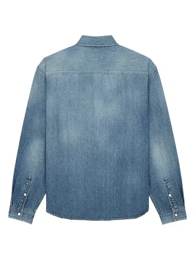 Saint Laurent Men's Cassandre Jean Shirt in Horizon Denim - Horizon Blue - Size Small | Thumbnail 2