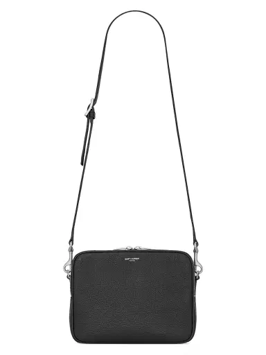 Saint Laurent Men's Small Camera Bag in Grained Leather - Black | Thumbnail 1 Saint Laurent Men's Small Camera Bag in Grained Leather - Black | Thumbnail 1