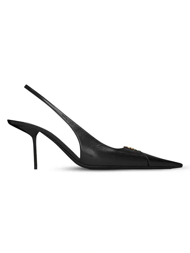 Women's Babylone Breteuil Slingback Pumps in Smooth Leather - Black