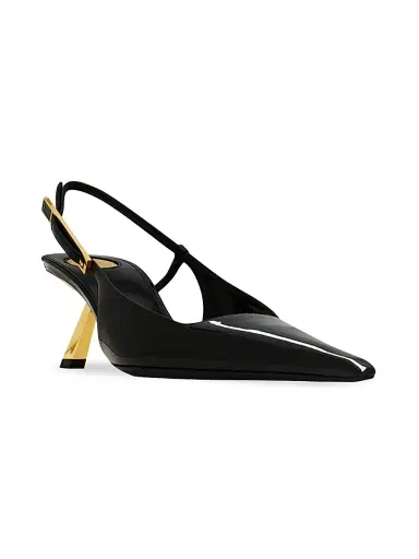 Saint Laurent Women's Lee Slingback Pumps in Patent Leather | Thumbnail 2 Saint Laurent Women's Lee Slingback Pumps in Patent Leather | Thumbnail 2