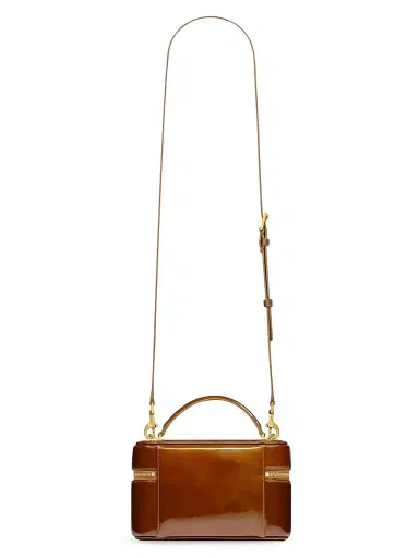 Saint Laurent Women's Gaby Vanity Bag in Patent Leather - Chataigne | Thumbnail 4