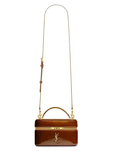 Saint Laurent Women's Gaby Vanity Bag in Patent Leather - Chataigne | Thumbnail 1