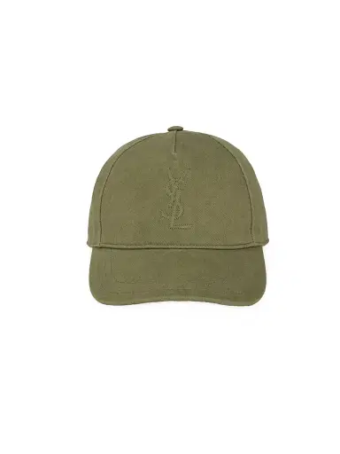 Saint Laurent Men's Cassandre Cap in Cotton Denim Twill | Thumbnail 1 Saint Laurent Men's Cassandre Cap in Cotton Denim Twill | Thumbnail 1