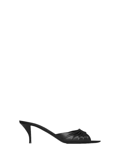 Saint Laurent Women's Babylone Mules in Smooth Leather - Black - Size 9.5 | Thumbnail 1