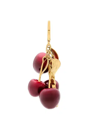Saint Laurent Women's Cassandre Cherry Bag Charm in Resin and Metal | Thumbnail 4 Saint Laurent Women's Cassandre Cherry Bag Charm in Resin and Metal | Thumbnail 4