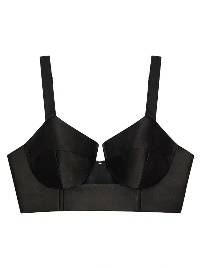 Women's Bra Top in Satin - Black