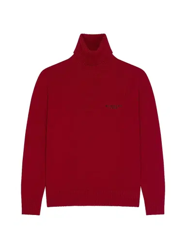 Givenchy Women's Turtleneck Sweater in Wool and Cashmere - Deep Red - Size XS | Thumbnail 1 Givenchy Women's Turtleneck Sweater in Wool and Cashmere - Deep Red - Size XS | Thumbnail 1