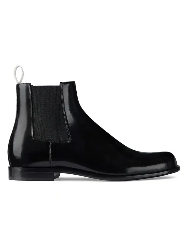 Men's Tux Chelsea Boots in Brushed Leather - Black