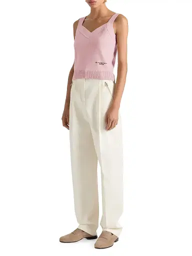 Givenchy Women's Tank Top in Wool and Cashmere - Light Pink | Thumbnail 3
