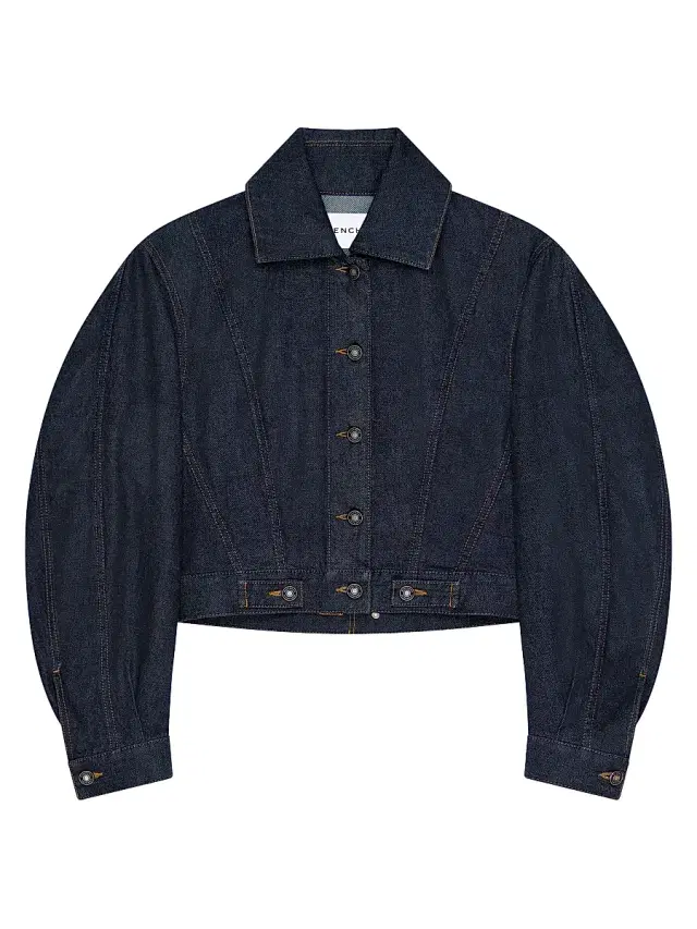 Women's Back to Front Cocoon Jacket in Raw Denim - Dark Blue