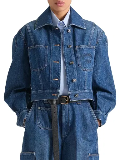 Givenchy Women's Cocoon Jacket in Denim - Medium Blue | Thumbnail 3