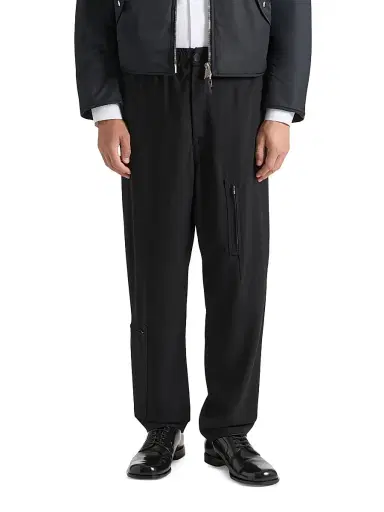 Givenchy Men's Multi Zip Trousers in Wool Crepe - Black - Size XXL | Thumbnail 4