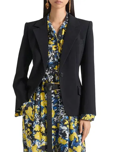 Givenchy Women's Single-Breasted Jacket in Crepe Cady | Thumbnail 2 Givenchy Women's Single-Breasted Jacket in Crepe Cady | Thumbnail 2