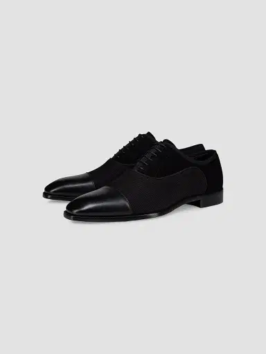 Christian Louboutin Men's Greggory Oxford Shoes - Black - Size 12.5 | Thumbnail 2