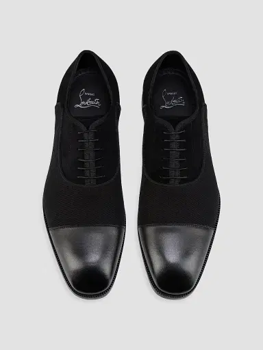 Christian Louboutin Men's Greggory Oxford Shoes - Black - Size 12.5 | Thumbnail 4