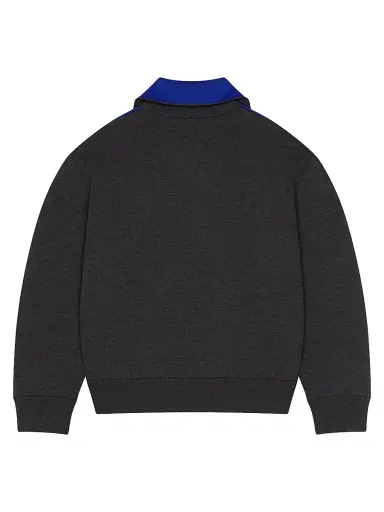 Givenchy Men's Couture Seam Sweater in Wool with Paris Jacquard - Grey Blue | Thumbnail 2 Givenchy Men's Couture Seam Sweater in Wool with Paris Jacquard - Grey Blue | Thumbnail 2