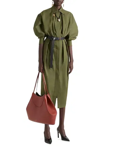 Givenchy Women's Shirt Dress in Poplin - Khaki | Thumbnail 2