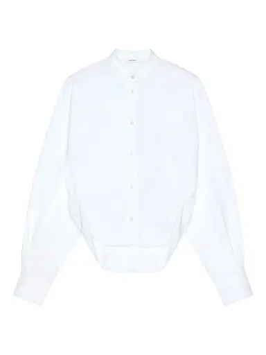 Givenchy Women's Cocoon Slashed Shirt in Poplin - White - Size 12 | Thumbnail 1