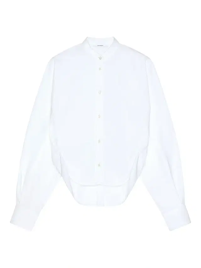 Women's Cocoon Slashed Shirt in Poplin - White