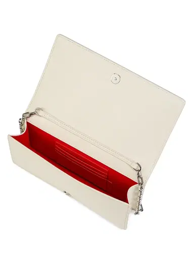 Christian Louboutin Women's Bettina Suede Strass and Pearls Clutch - Silver | Thumbnail 5 Christian Louboutin Women's Bettina Suede Strass and Pearls Clutch - Silver | Thumbnail 5