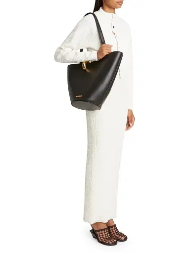 Jacquemus Women's Le Bambola Moyen Leather Tote Bag | Thumbnail 3 Jacquemus Women's Le Bambola Moyen Leather Tote Bag | Thumbnail 3