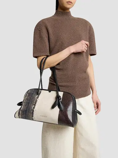 Jacquemus Women's Le Turismo Snake-Embossed Leather Bowler | Thumbnail 2 Jacquemus Women's Le Turismo Snake-Embossed Leather Bowler | Thumbnail 2