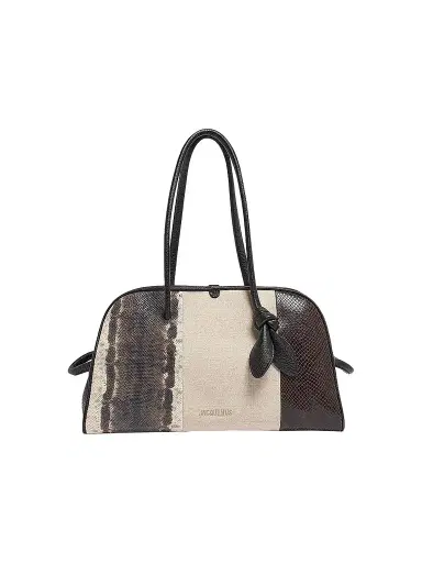 Jacquemus Women's Le Turismo Snake-Embossed Leather Bowler | Thumbnail 1 Jacquemus Women's Le Turismo Snake-Embossed Leather Bowler | Thumbnail 1