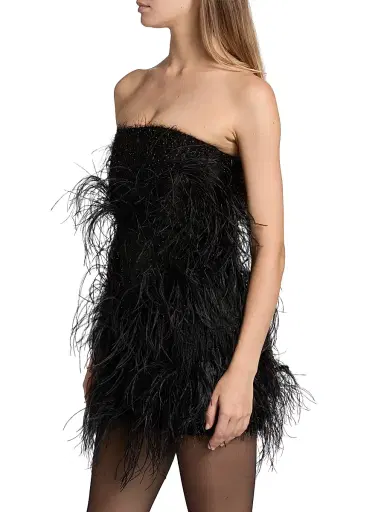 16Arlington Women's Visea Feathered Strapless Minidress | Thumbnail 4 16Arlington Women's Visea Feathered Strapless Minidress | Thumbnail 4