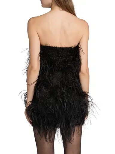 16Arlington Women's Visea Feathered Strapless Minidress | Thumbnail 5 16Arlington Women's Visea Feathered Strapless Minidress | Thumbnail 5