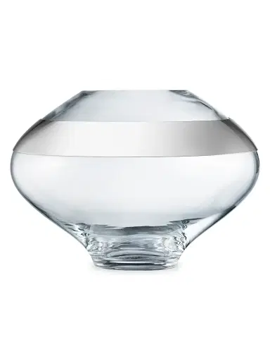 Georg Jensen Dou Round Glass & Stainless Steel Vase | Thumbnail 1