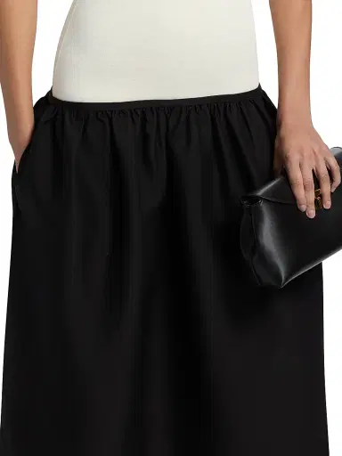 Toteme Women's Twinflower Colorblocked Crewneck Midi-Dress - Ecru | Thumbnail 6 Toteme Women's Twinflower Colorblocked Crewneck Midi-Dress - Ecru | Thumbnail 6