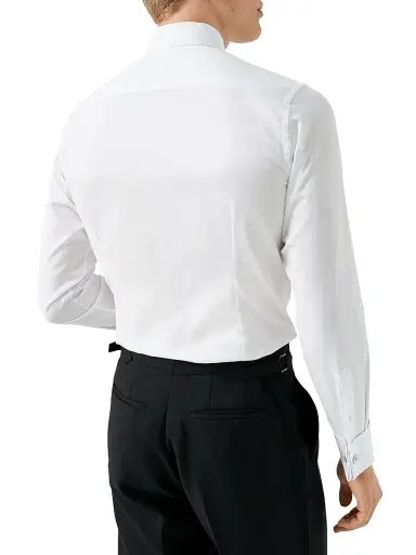 Eton Men's Slim-Fit Plissé Shirt - White - Size 17.5 | Thumbnail 4