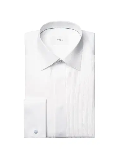 Eton Men's Slim-Fit Plissé Shirt - White - Size 17.5 | Thumbnail 1