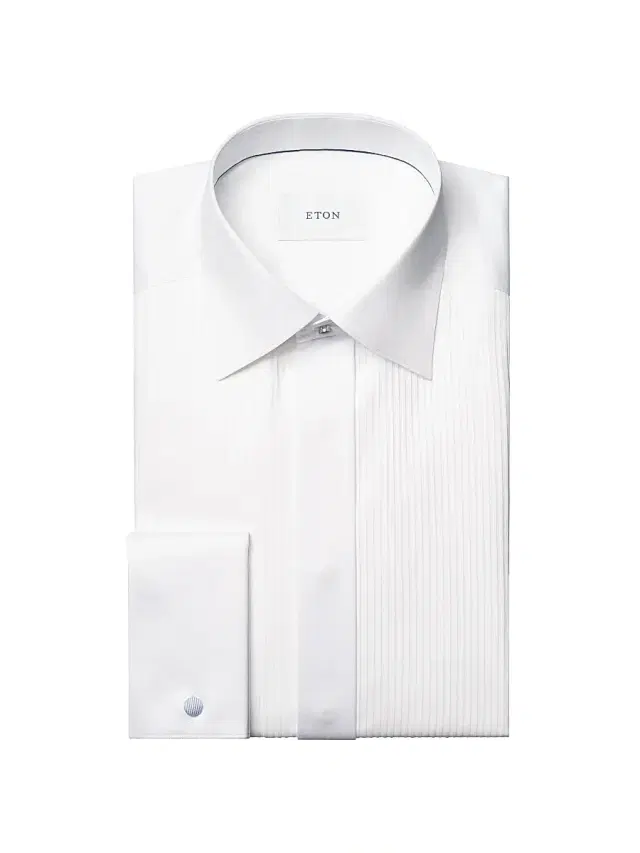 Eton Men's Slim-Fit Plissé Shirt - White