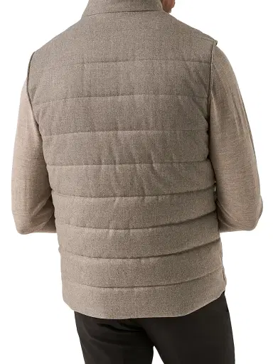 Eton Men's Quilted Wool Zip-Front Vest | Thumbnail 2