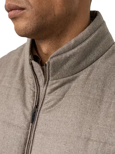 Eton Men's Quilted Wool Zip-Front Vest | Thumbnail 3