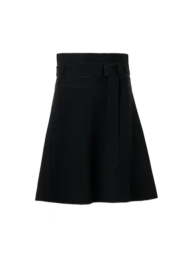 Akris punto Women's Belted Stretch Wool A-Line Skirt | Thumbnail 1