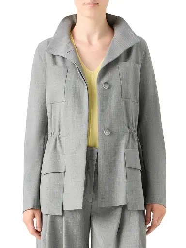 Akris Women's Chianti Wool Drawstring Jacket | Thumbnail 3 Akris Women's Chianti Wool Drawstring Jacket | Thumbnail 3