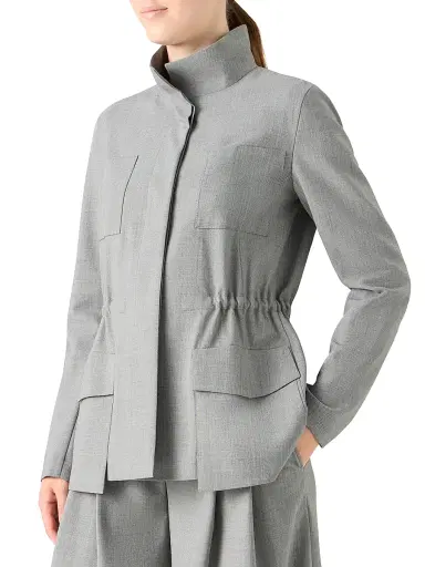 Akris Women's Chianti Wool Drawstring Jacket | Thumbnail 4 Akris Women's Chianti Wool Drawstring Jacket | Thumbnail 4