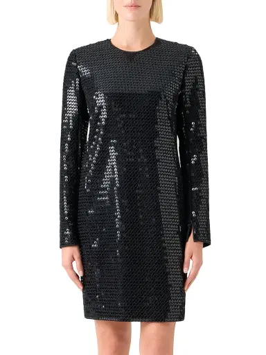Akris Women's Sequined Long-Sleeve Sheath Cocktail Dress | Thumbnail 3