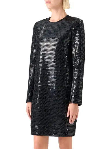 Akris Women's Sequined Long-Sleeve Sheath Cocktail Dress | Thumbnail 4