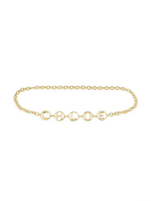 Chloé Women's Logo Jewel Belt - Vintage Gold