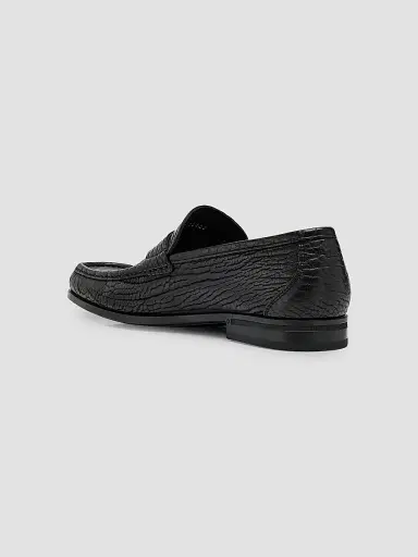 Ferragamo Men's Caspian 2 Leather Moc-Toe Loafers - Black - Size 12 | Thumbnail 2 Ferragamo Men's Caspian 2 Leather Moc-Toe Loafers - Black - Size 12 | Thumbnail 2